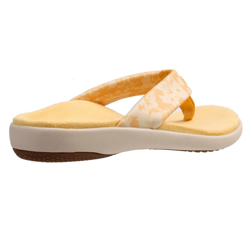 Spenco Victoria Floral Memory Foam Orthotic Support Women's Sandals - Cornsilk - Product View - 4