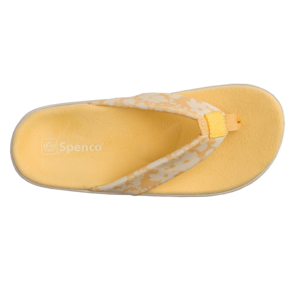 Spenco Victoria Floral Memory Foam Orthotic Support Women's Sandals - Cornsilk - Product View - 7