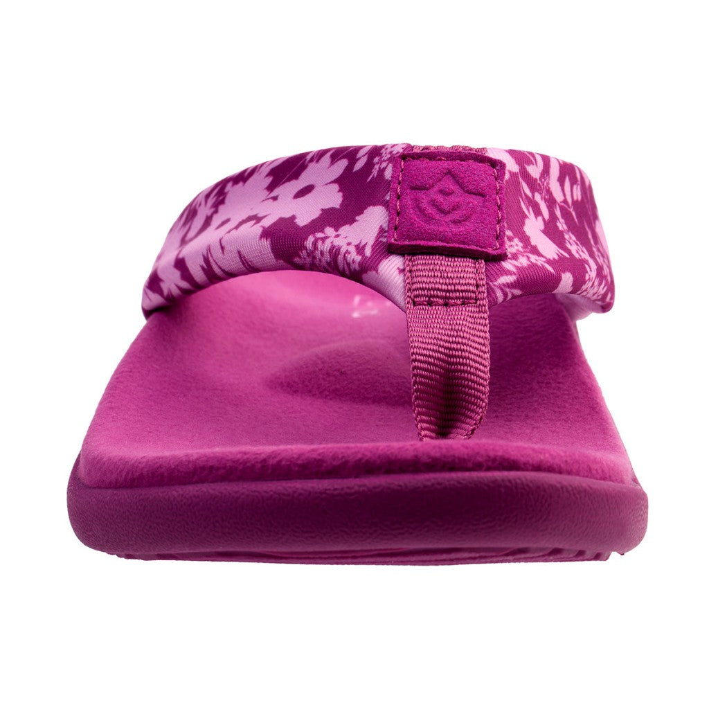 Spenco Victoria Floral Memory Foam Orthotic Support Women's Sandals - Deep Orchid - Product View - 3