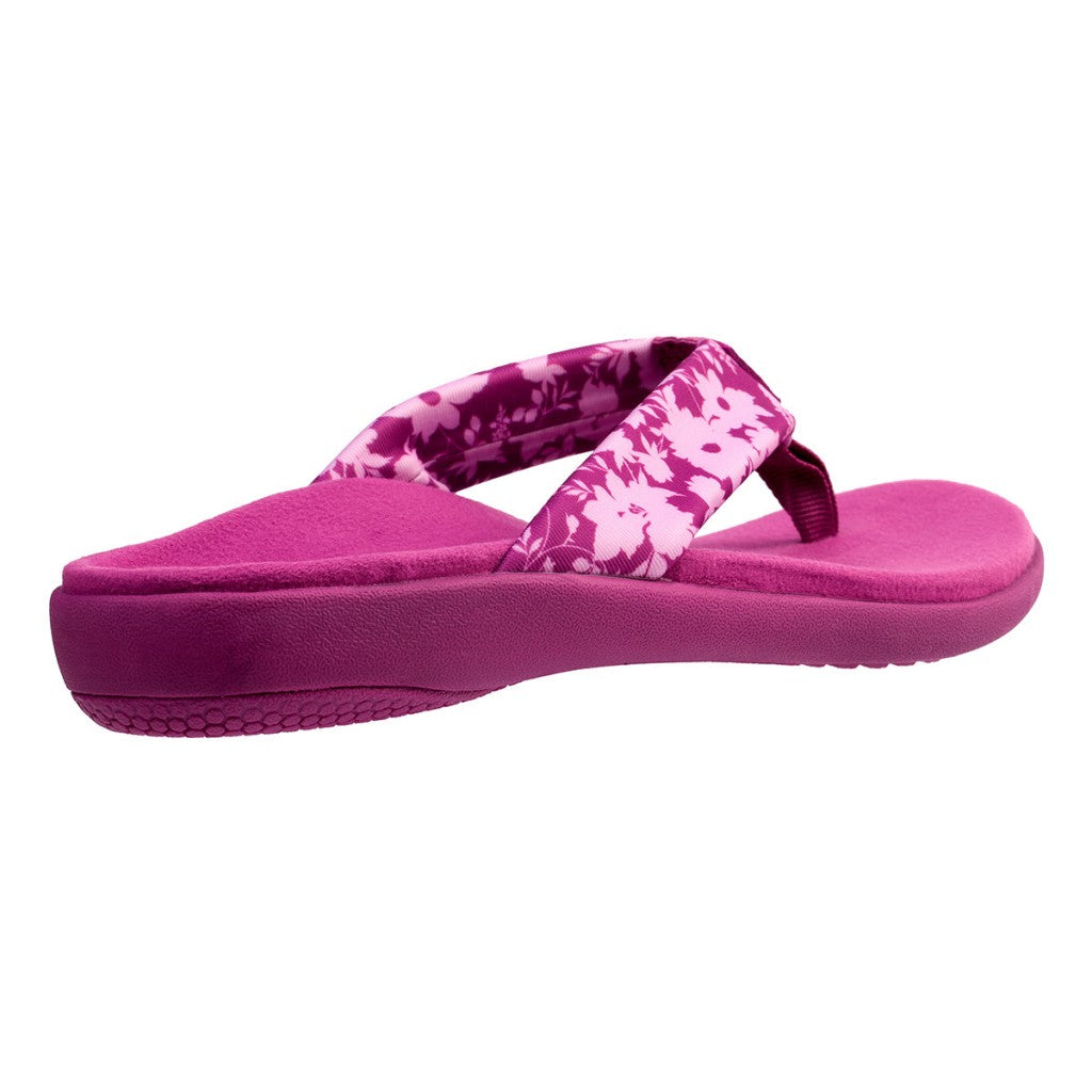 Spenco Victoria Floral Memory Foam Orthotic Support Women's Sandals - Deep Orchid - Product View - 4