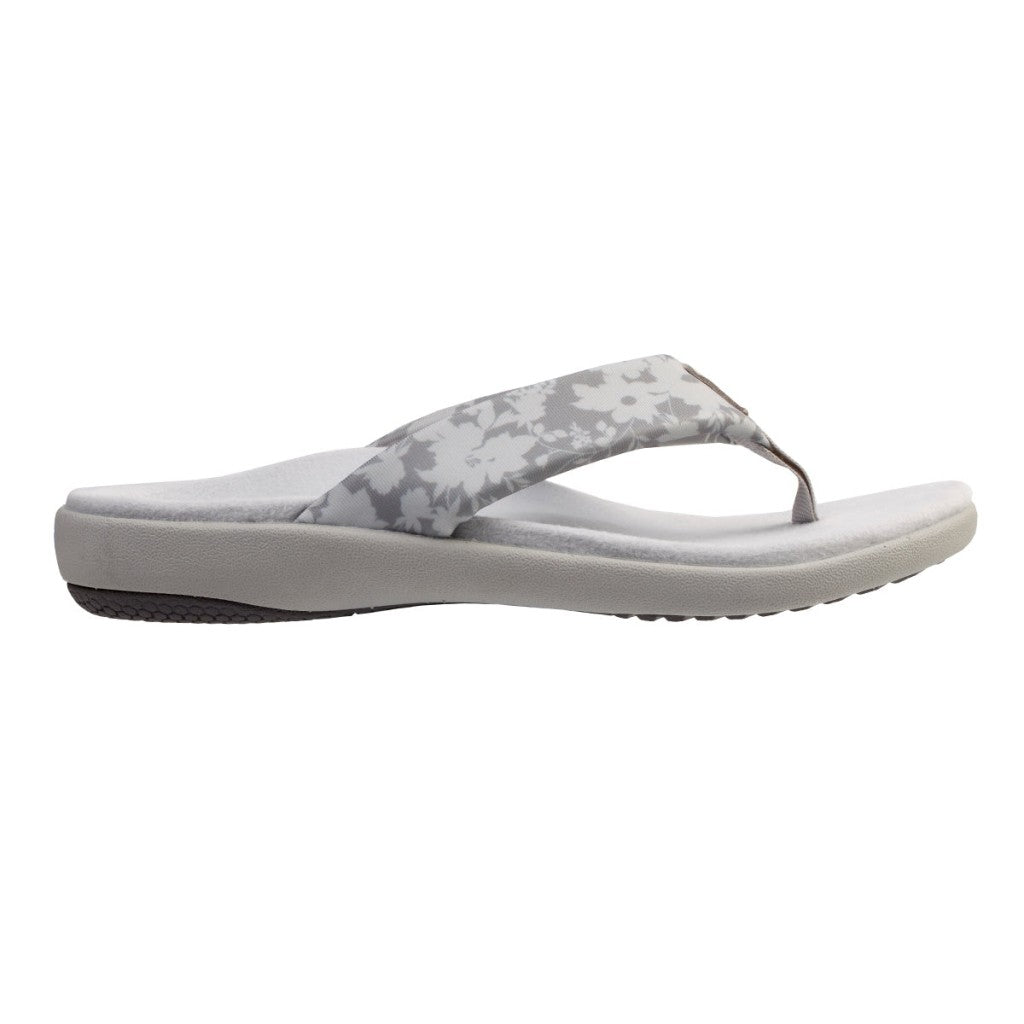 Spenco Victoria Floral Memory Foam Orthotic Support Women's Sandals - Glacier Grey - Product View - 1
