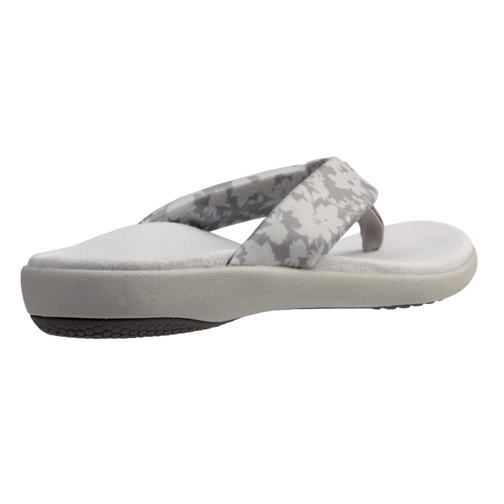 Spenco Victoria Floral Memory Foam Orthotic Support Women's Sandals - Glacier Grey - Product View - 4