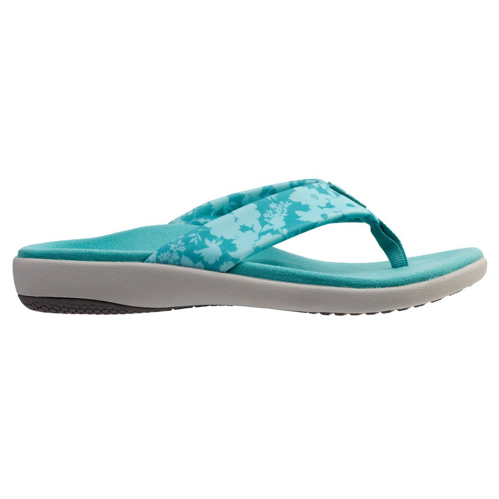 Spenco Victoria Floral Memory Foam Orthotic Support Women's Sandals - Lagoon - Product View - 1