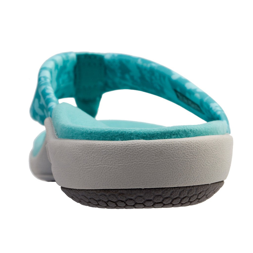 Spenco Victoria Floral Memory Foam Orthotic Support Women's Sandals - Lagoon - Product View - 5