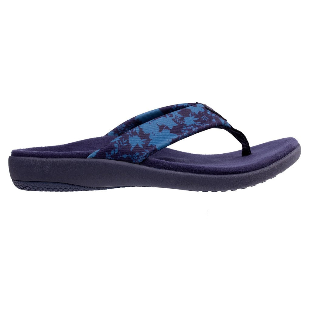 Spenco Victoria Floral Memory Foam Orthotic Support Women's Sandals - Peacoat - Product View - 1