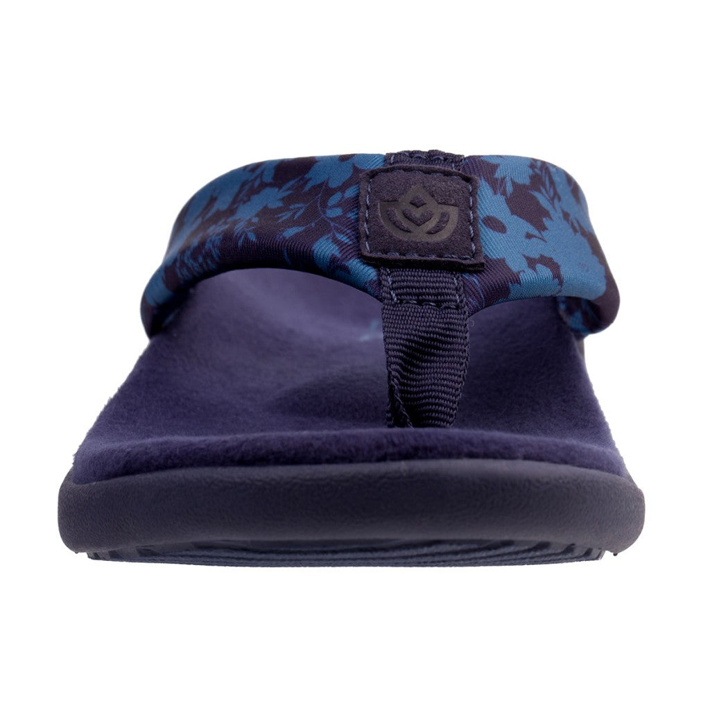 Spenco Victoria Floral Memory Foam Orthotic Support Women's Sandals - Peacoat - Product View - 3