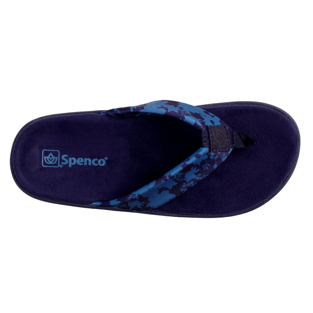 Spenco Victoria Floral Memory Foam Orthotic Support Women's Sandals - Peacoat - Product View - 7