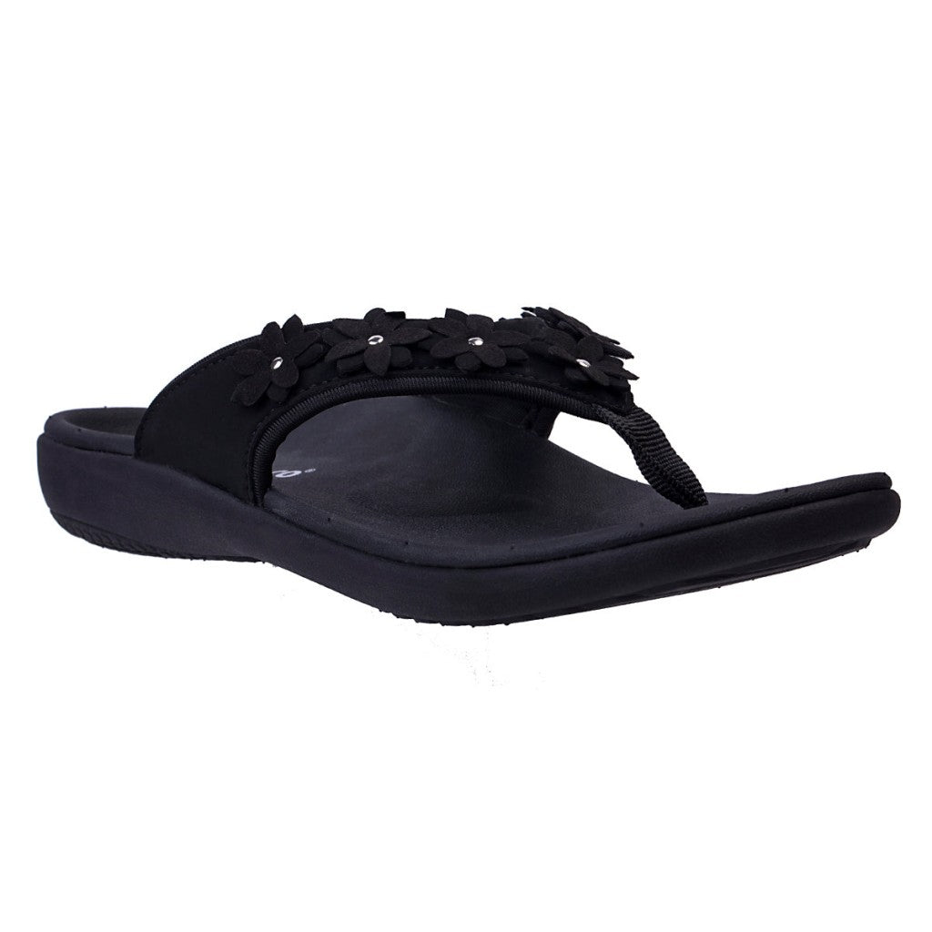 Spenco Yumi Belize Orthotic Support Women's Sandals - Black - Product View - 2