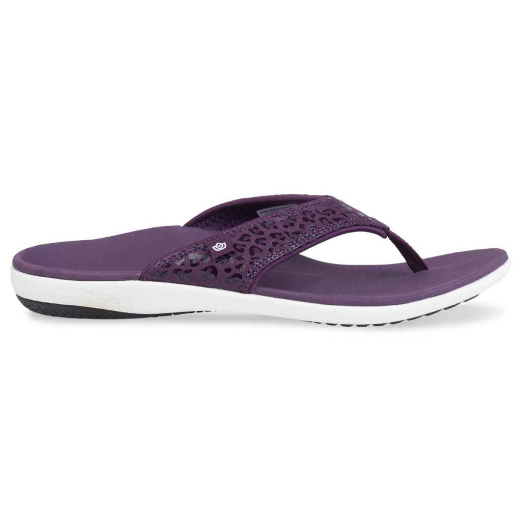 Spenco Yumi Cheetah Print Women's Sandals - Wine - Product View - 1