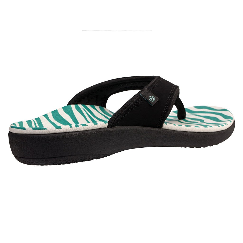Spenco Yumi Wild Women's Sandals - Teal Zebra - Product View - 4