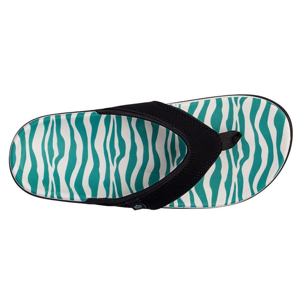Spenco Yumi Wild Women's Sandals - Teal Zebra - Product View - 7