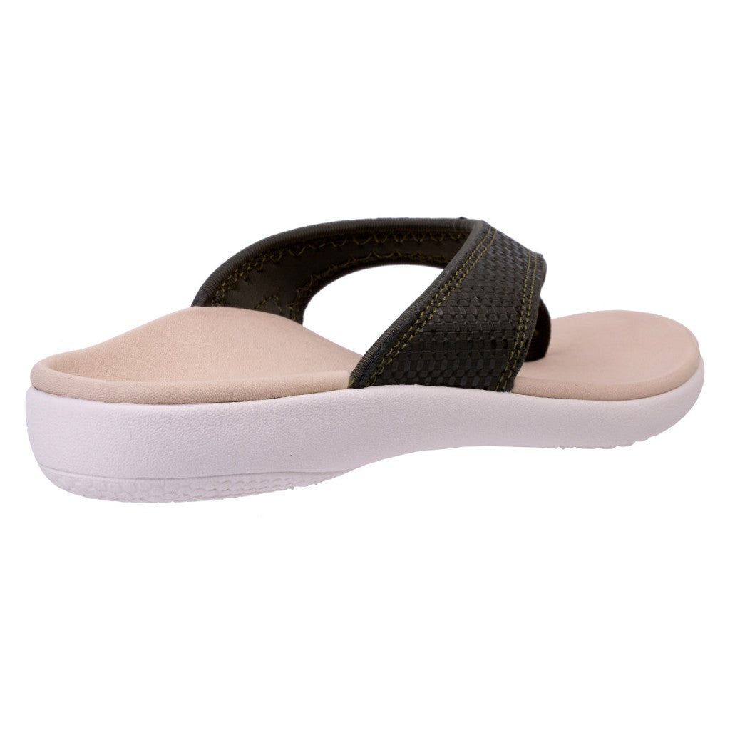 Spenco Yumi Woven with Orthotic Support Women's Sandals - Hunter Green - Product View - 4