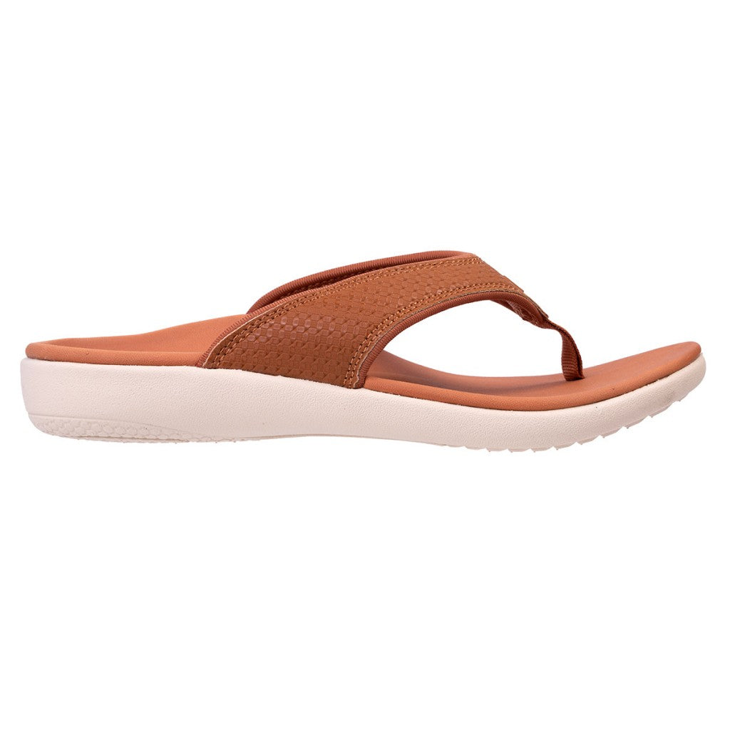 Spenco Yumi Woven with Orthotic Support Women's Sandals - Saddle - Product View - 1