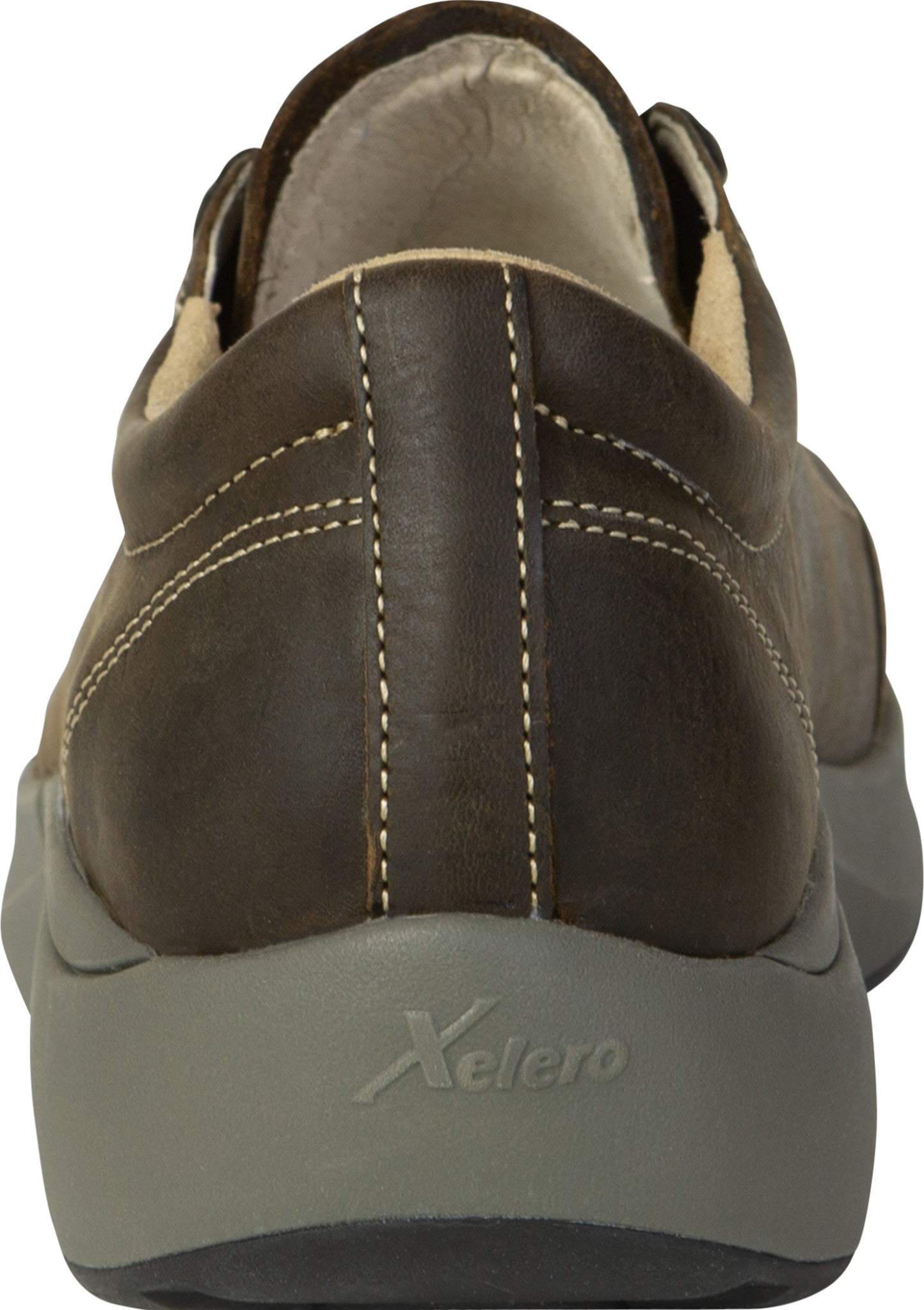 Xelero Heidi Leather Shoe Supportive Walking Shoe - Dusty Brown - Product View - 4