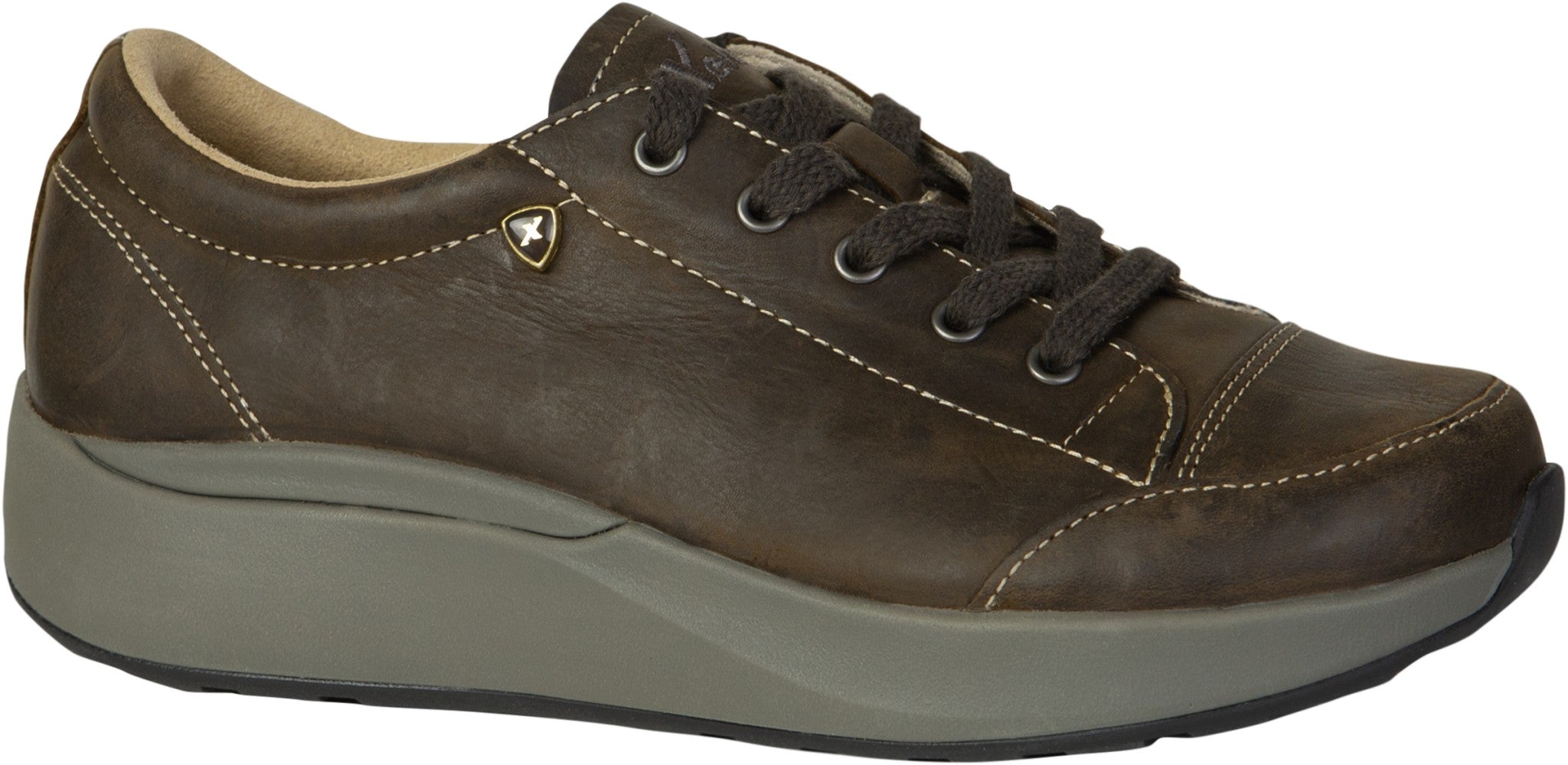 Xelero Heidi Leather Shoe Supportive Walking Shoe - Dusty Brown - Product View - 6