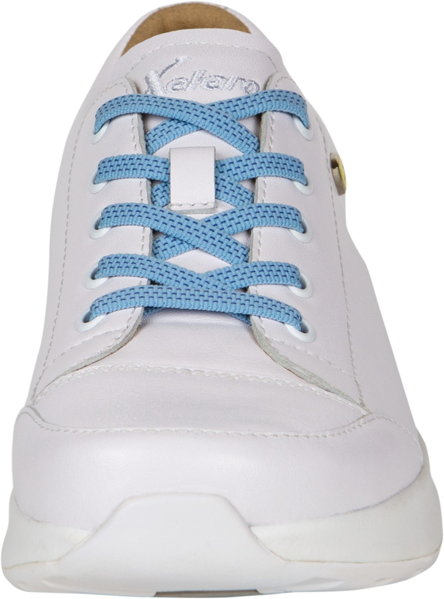 Xelero Heidi Leather Shoe Supportive Walking Shoe - White - Product View - 3