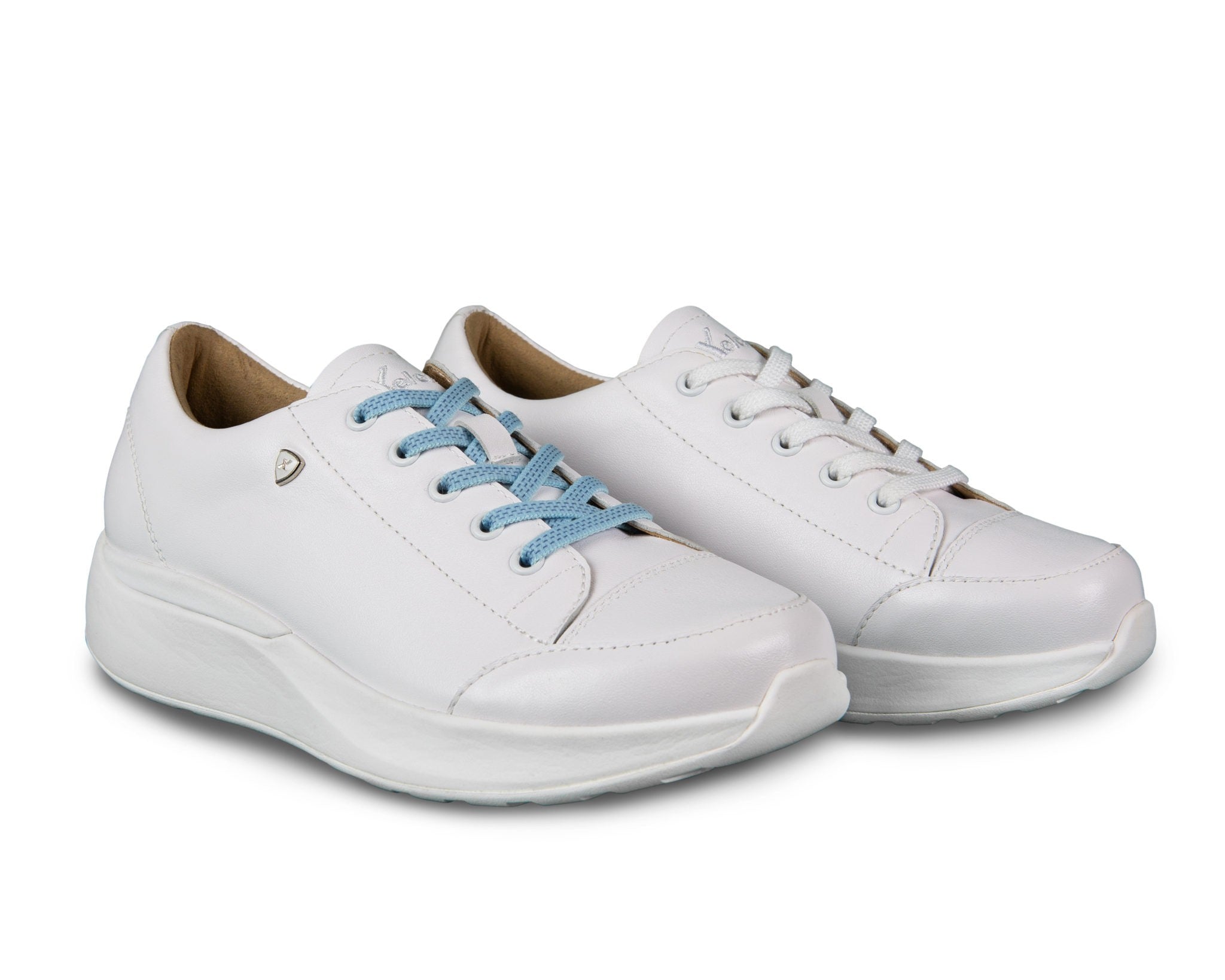 Xelero Heidi Leather Shoe Supportive Walking Shoe - White - Product View - 6