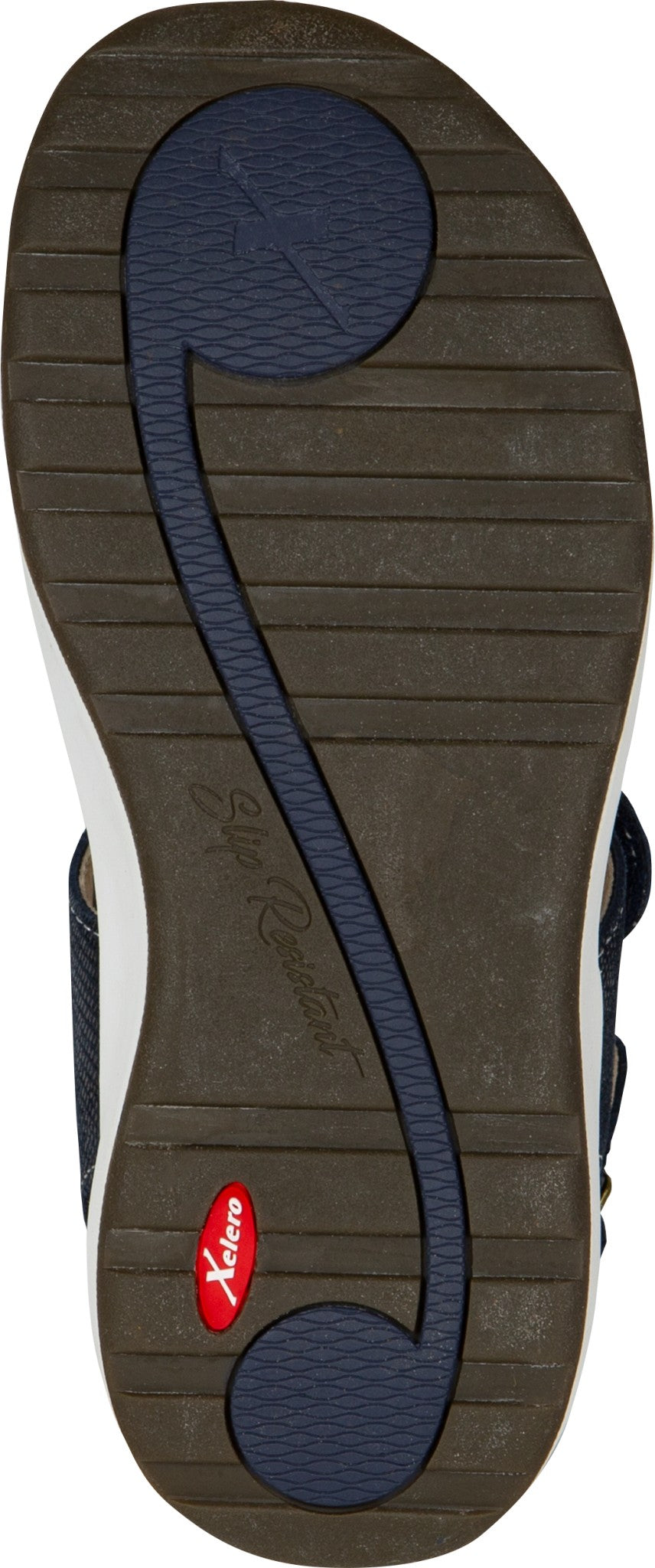 Xelero Mykonos Shoe Unisex Walking Shoe - Navy - Sole View - 4