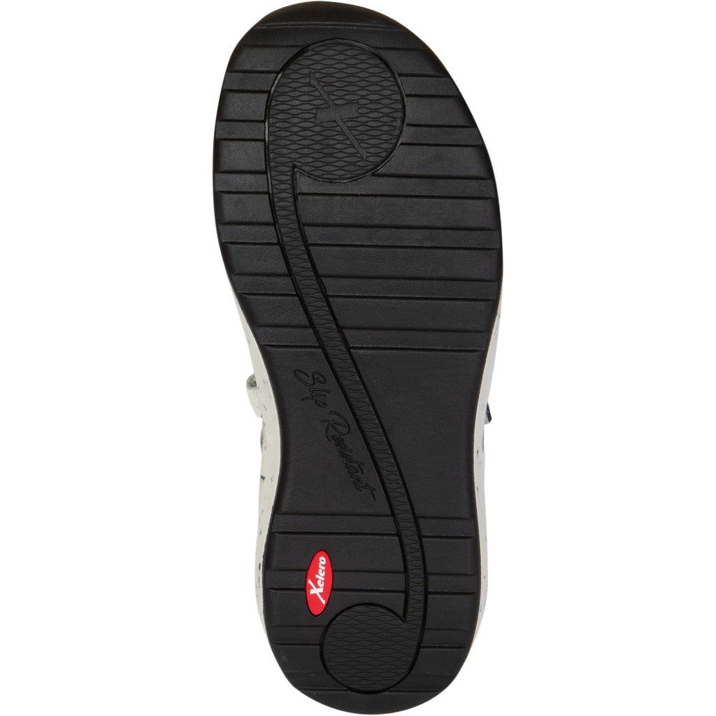 Xelero Sofia Supportive Cushioned Women's Shoe - Ice/Black - Sole View - 6