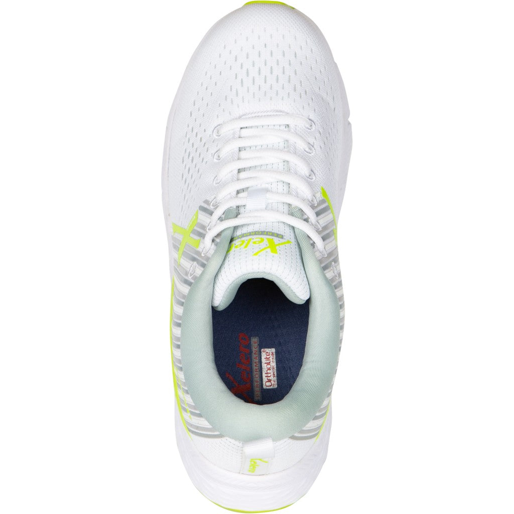 Xelero Steadfast Women's Shoe - White/Kiwi - Product View - 2
