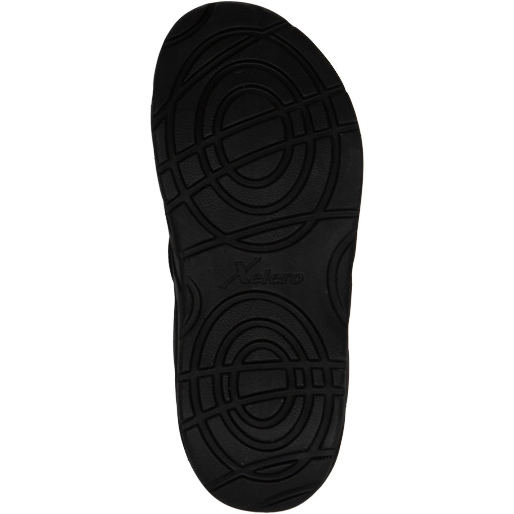 Xelero TRU Sandal Recovery Support Women's Sandal - Black/Black - Sole View - 4