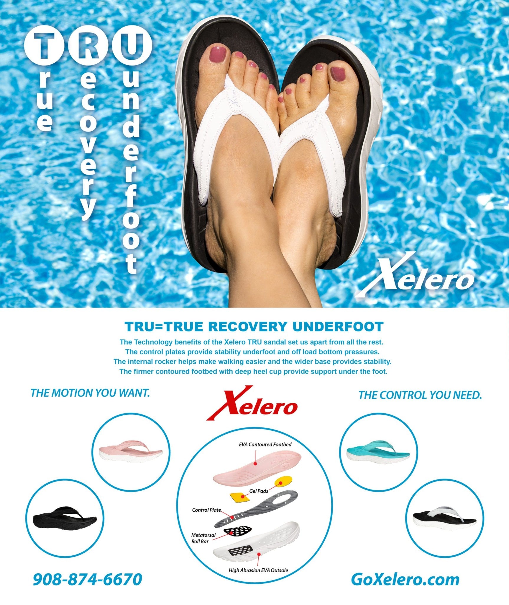 Xelero TRU Sandal Recovery Support Women's Sandal - Lifestyle - Lifestyle Detail - 3