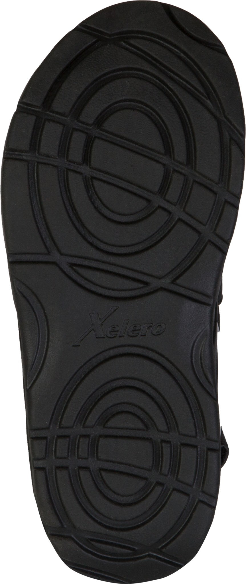 Xelero TRU Trek Cushioned Support Women's Shoe - Black/Grey/Lt.blue - Sole View - 5