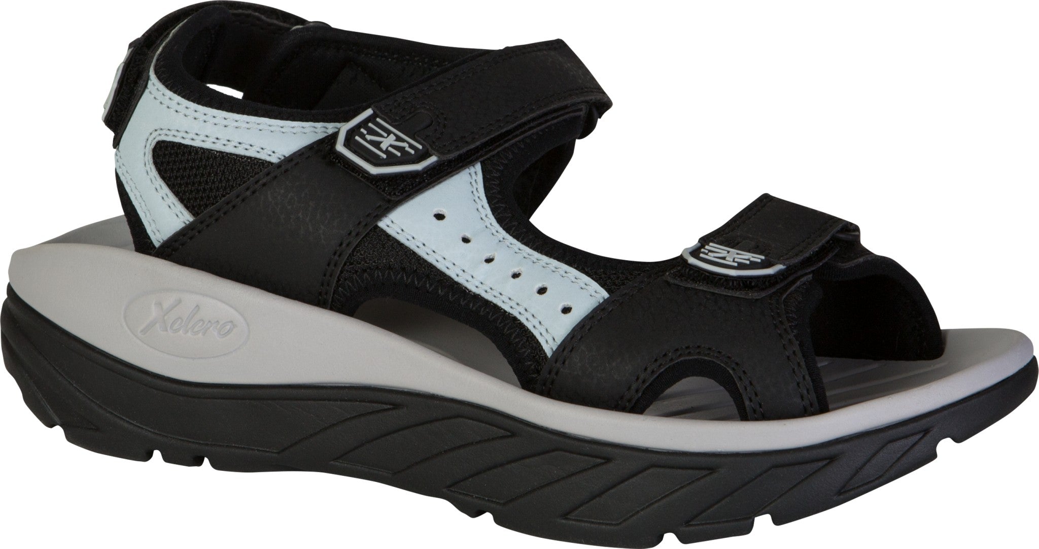 Xelero TRU Trek Cushioned Support Women's Shoe - Black/Grey/Lt.blue - Product View - 6