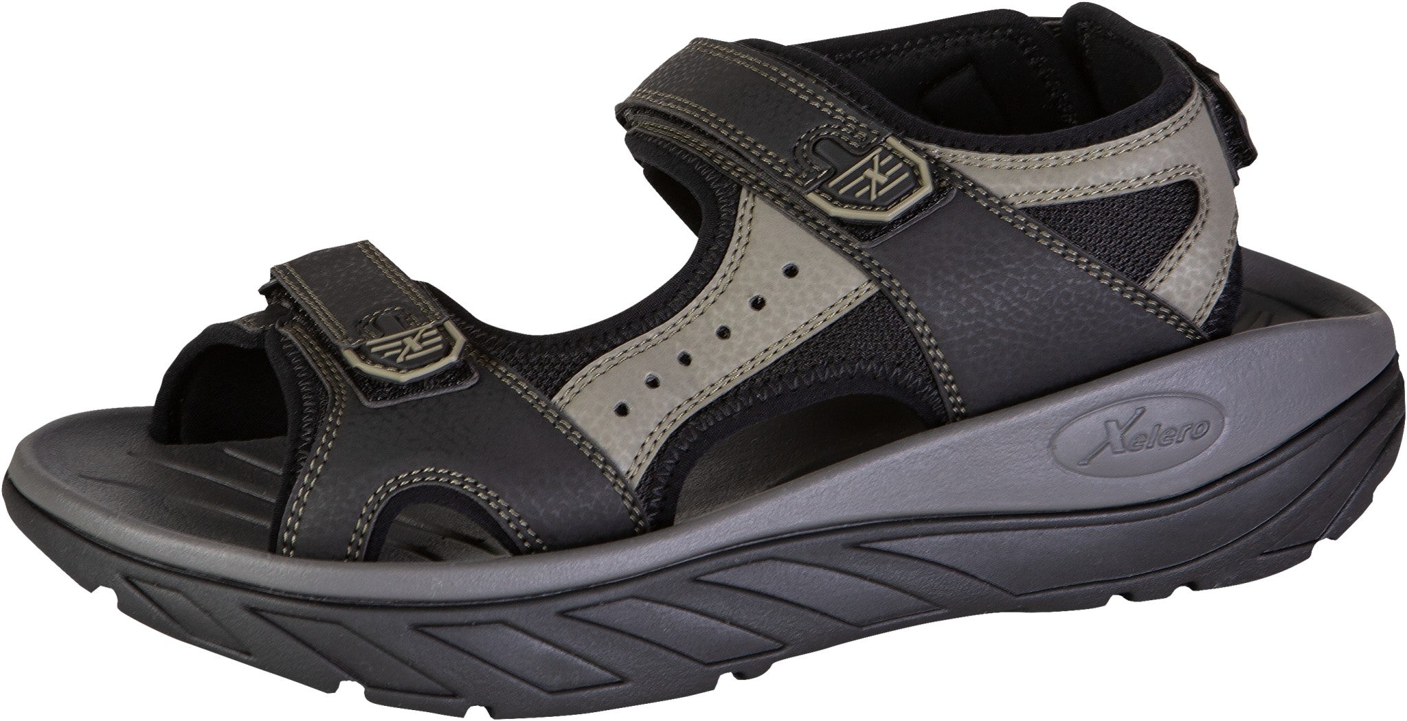 Xelero TRU Trek Men's Shoe - Black/Moss - Product View - 1