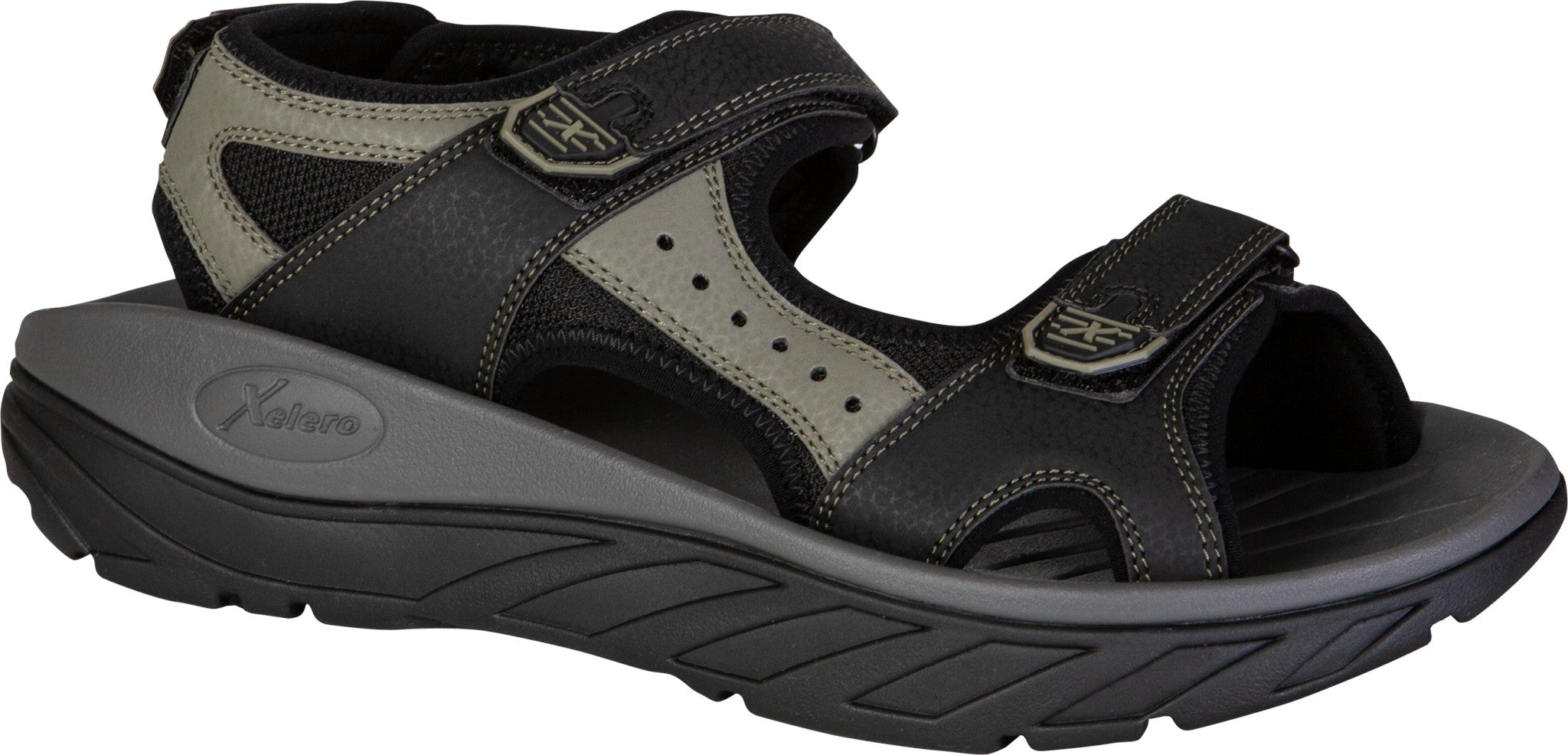 Xelero TRU Trek Men's Shoe - Black/Moss - Product View - 5