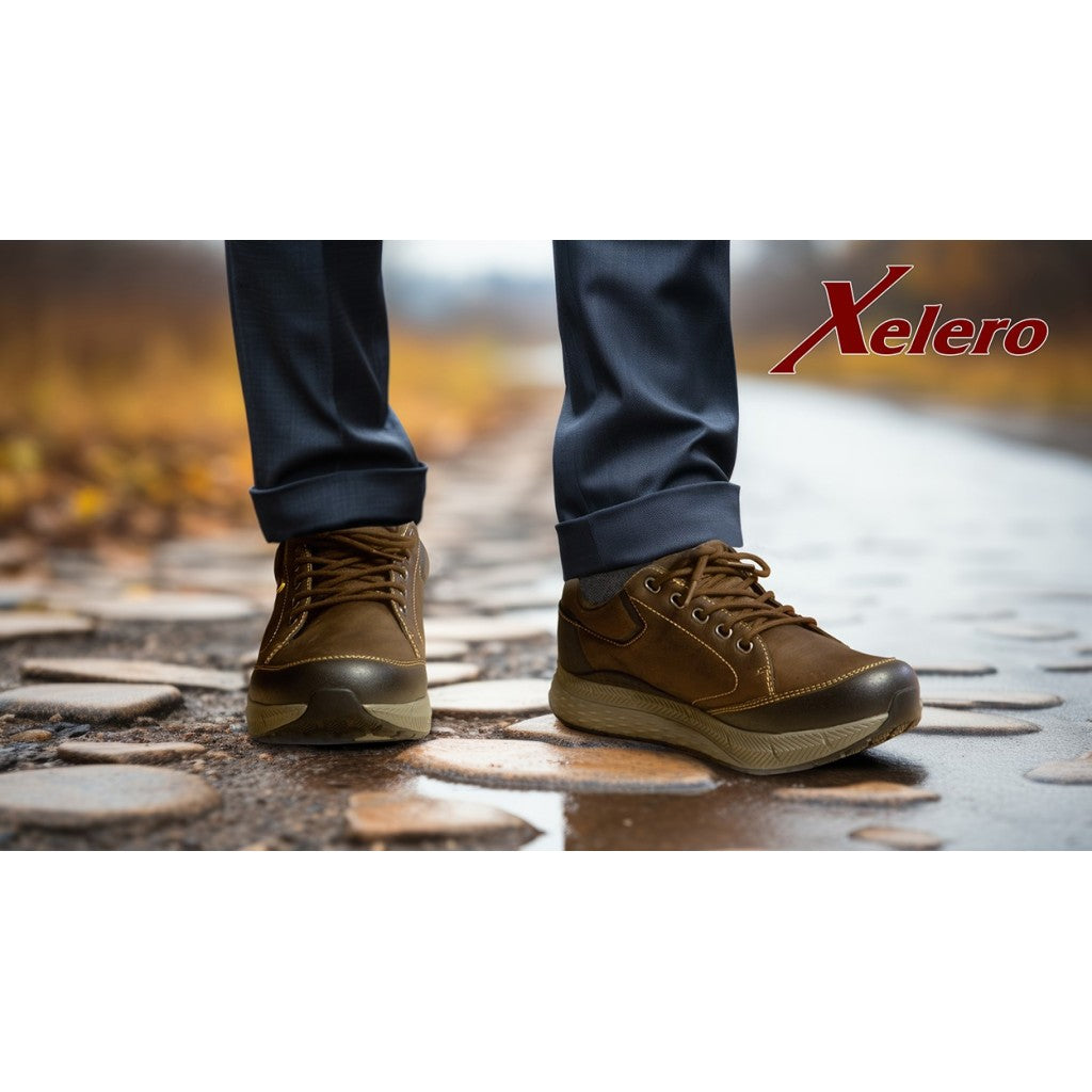 Xelero Zurich Leather Supportive Men's Shoe - Brown - Product View - 7