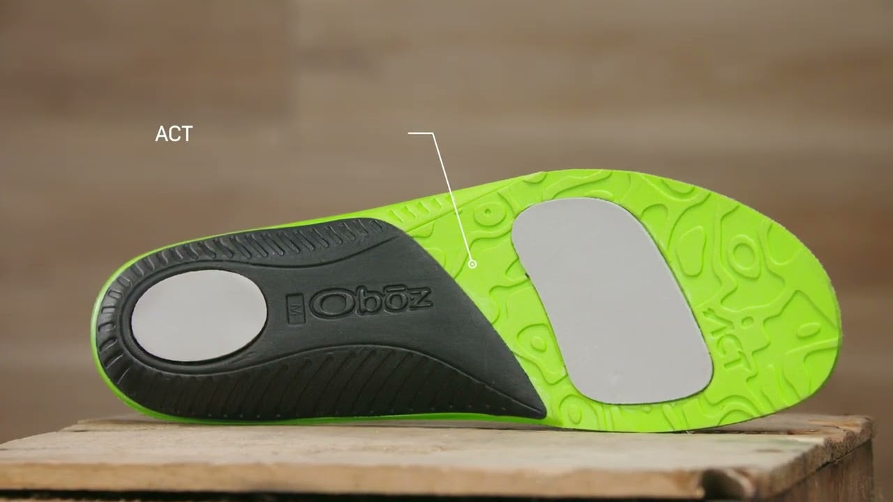 Watch Oboz Unity Blaze Trail Insole - Unisex Comfort Orthotic Shoe / Boot Insoles with Enhanced Arch Support video